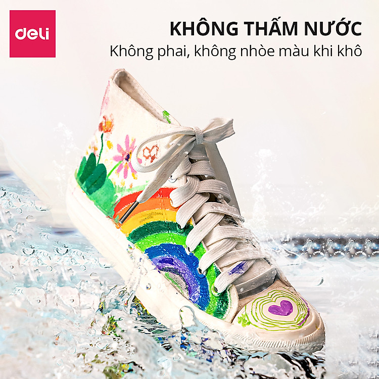 Bút Màu Acrylic Marker Deli (12 màu) - Ảnh 5