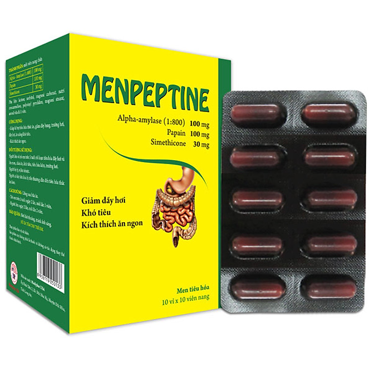 Thực phẩm chức năng MENPEPTINE ENZYME - Men tiêu hóa khỏe