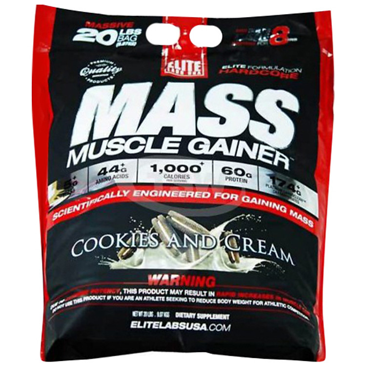 Sữa Tăng Cân Elite Labs Mass Muscle Gainer 20lbs (9kg)