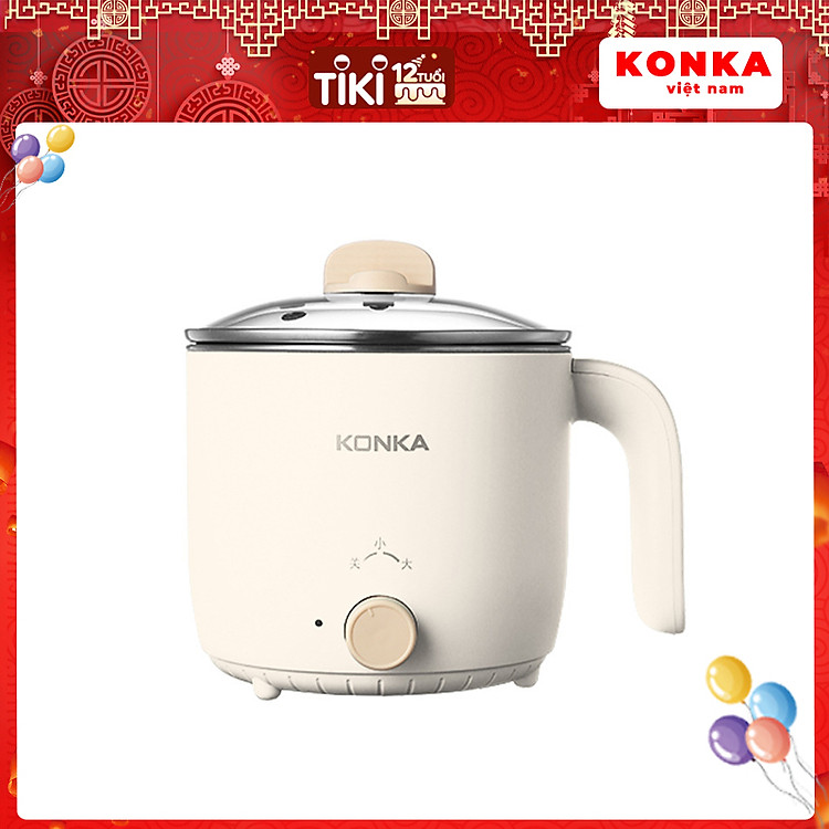 Nồi Lẩu Điện Mini KONKA KDZG-8000L Ca Nấu Mì 2 Mức Công Suất, Thiết Kế Đẹp Mắt -HÀNG CHÍNH HÃNG