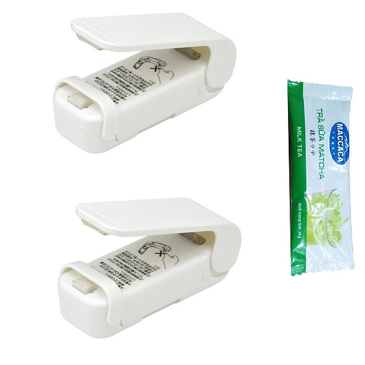 Combo 2 Cái Máy Hàn Miệng Túi Bóng Mini Cầm Tay Nhật Bản + Tặng Gói Trà Sữa Matcha/Cafe Macca 20g