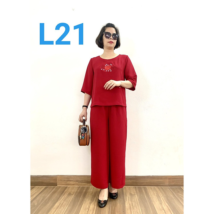 Đồ Bộ Nữ Trung Niên Cao Cấp Tay Lỡ- Đũi Cao Cấp - Vải loại 1 - Không nhăn không xù khi giặt - Tuấn Tú Store 68