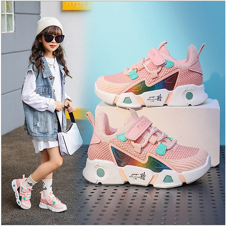 Giày thể thao bé gái siêu nhẹ cao cấp_TT332