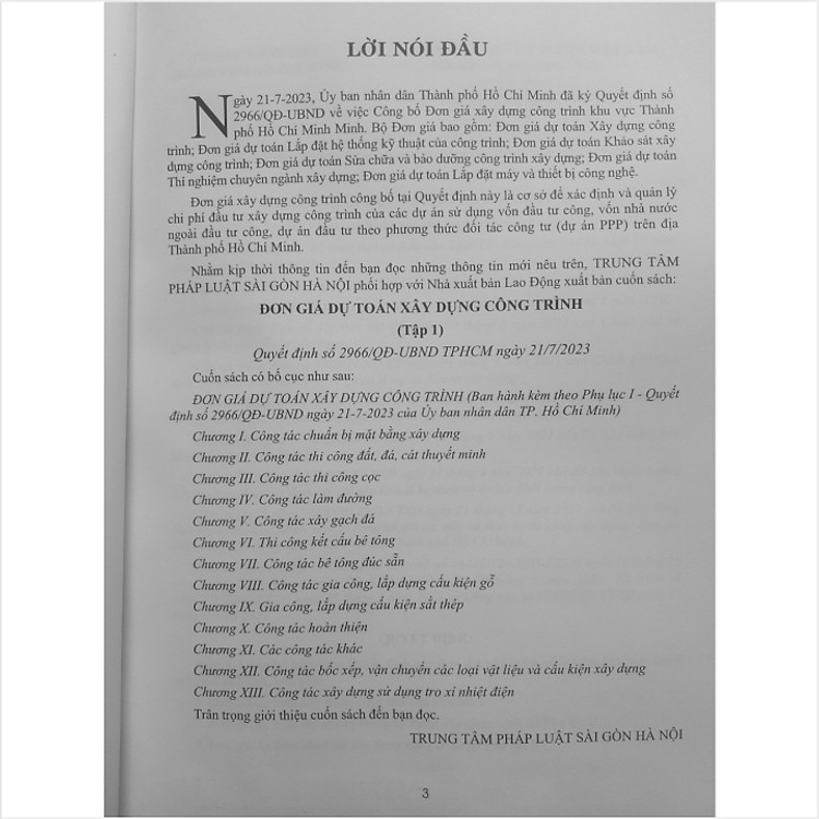 Đơn Giá Dự Toán Xây Dựng Công Trình TP. Hồ Chí Minh (V2260D) - Ảnh 5