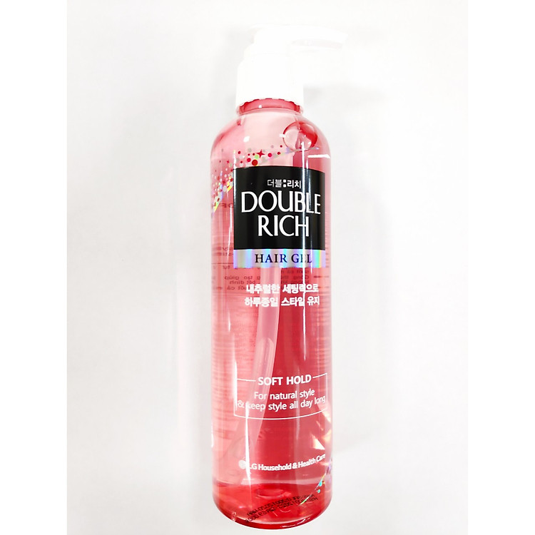 Gel Dưỡng Tóc Giữ Nếp Tóc Thẳng Double Rich Soft Hold 250ml (Bao Bì Mới)