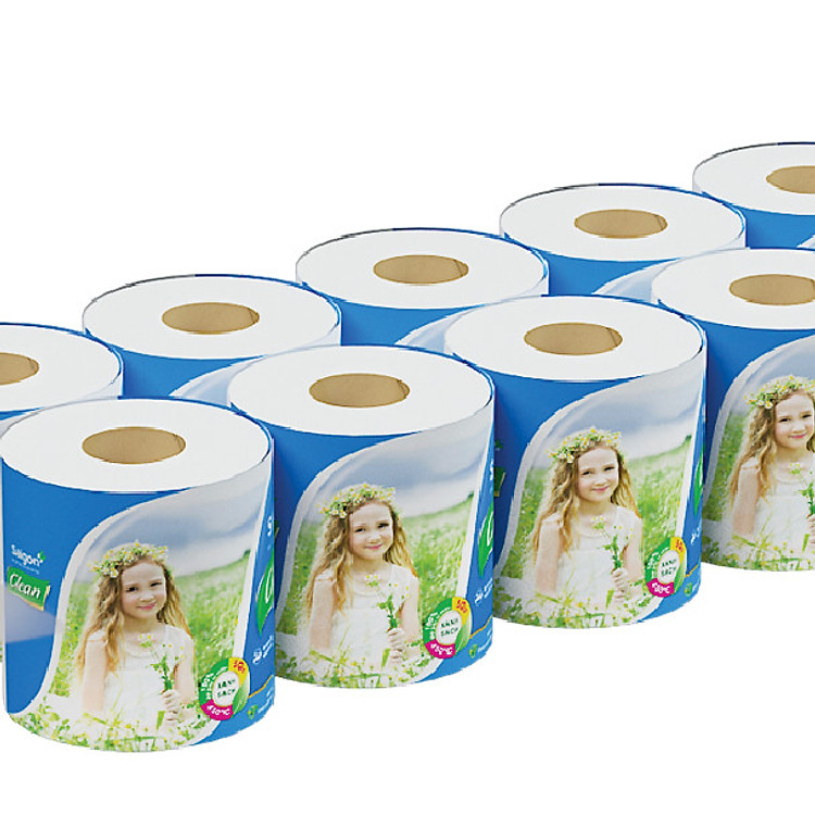 Giấy Vệ Sinh Sài Gòn Clean 1 (10 Cuộn / Lốc)