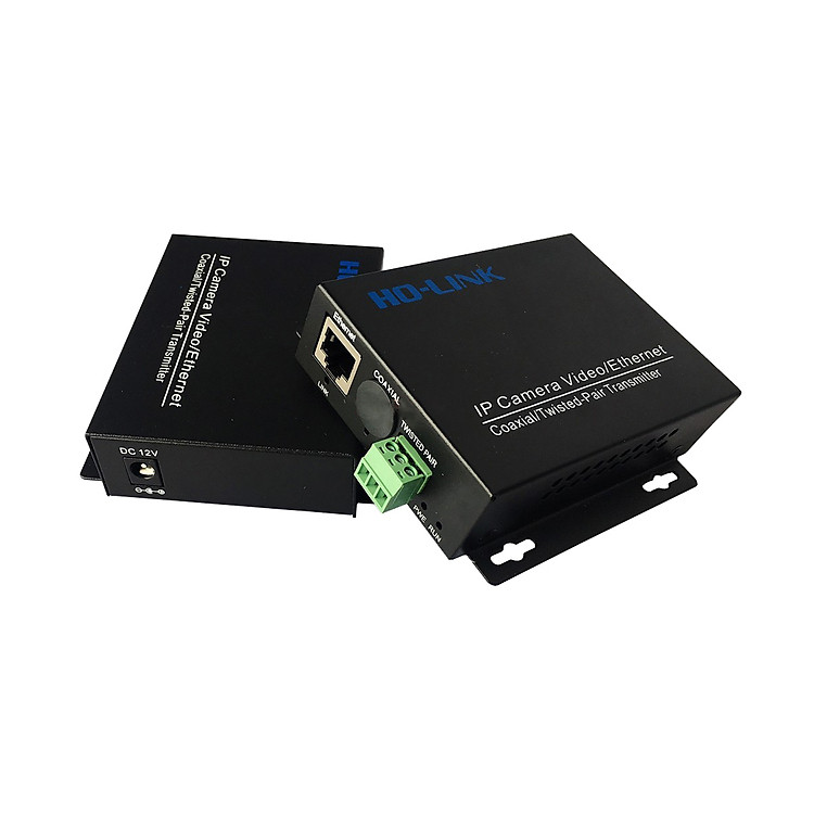 Bộ chuyển đổi tín hiệu Lan RJ45 sang cáp đồng trục Ho-link IP902 (dùng trong thang máy) - Hàng Chính hãng