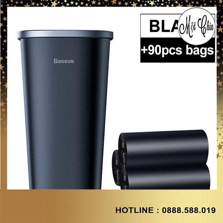 Bình đựng rác mini Baseus Dust-free Vehicle Mounted Trash Can đùng trên ô tô hoặc bàn làm việc -Hàng Chính Hãng