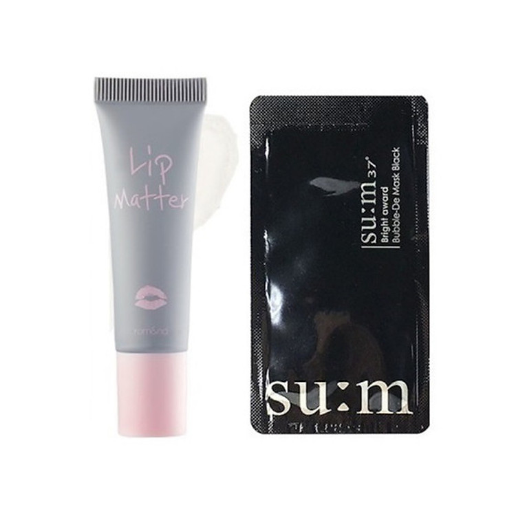 Gel "Hóa Phép" Son Thành Son Lì Và Khóa Màu Son Romand Lip Matter + Tặng kèm 1 mặt nạ sủi bọt Su:m 37 Đen