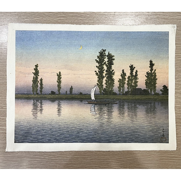 Tranh khắc gỗ Nhật Bản in trên giấy dó thủ công truyền thống Việt Nam - tranh giấy dó 30x40cm