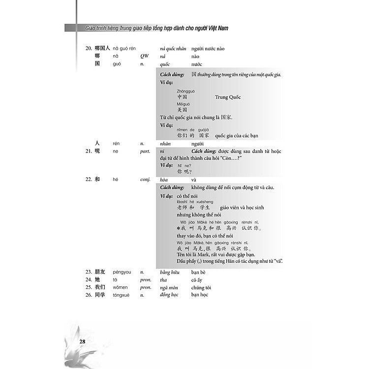 Giáo Trình Tiếng Trung Giao Tiếp Tổng Hợp Dành Cho Người Việt Nam - Ảnh 5