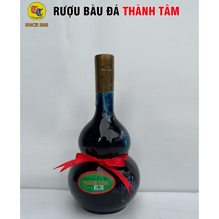 Đặc Sản Bình Định - Rượu Bàu Đá Thành Tâm Hồ Lô Đậu Xanh (Màu đen) 350ml - OCOP 3 Sao