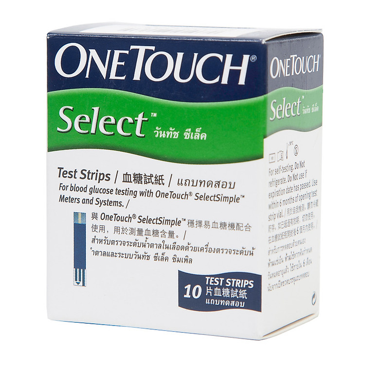 Que thử đường huyết Onetouch Select Simple (lọ 10 que)