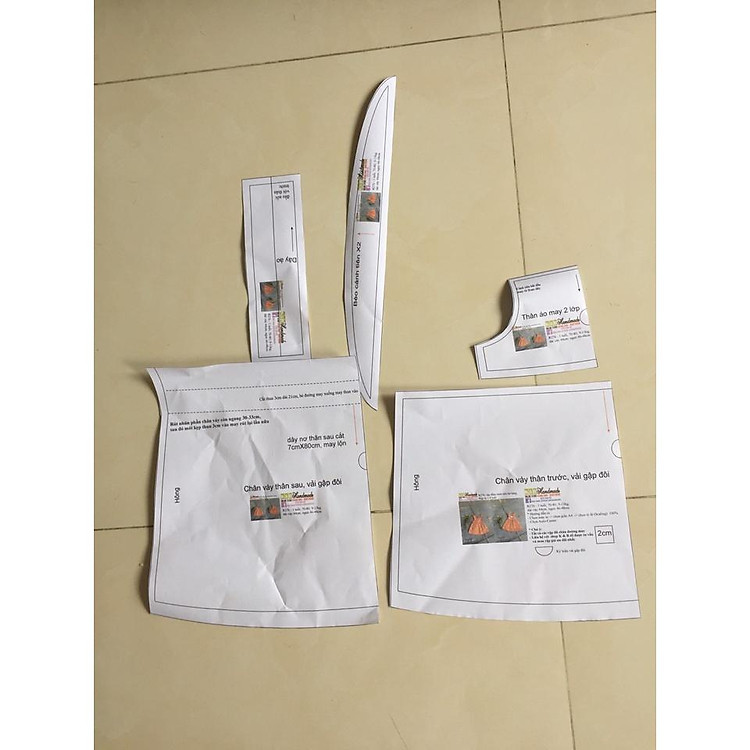 Rập giấy A0 - đầm cánh tiên cho bé 12 tuổi - Ảnh 7