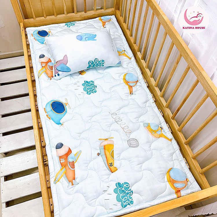 Bộ nệm lớn cho bé tiểu học, trung học Katina House, vải tencel mềm mại thoáng mát, tiện lợi