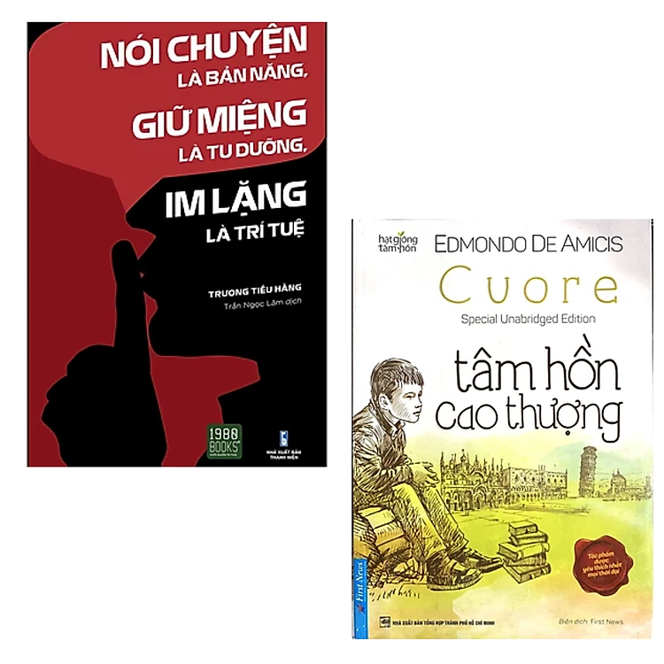 Combo 2 cuốn sách Nghệ Thuật Sống Đẹp : Tâm Hồn Cao Thượng (Tái Bản) + Nói Chuyện Là Bản Năng, Giữ Miệng Là Tu Dưỡng, Im Lặng Là Trí Tuệ