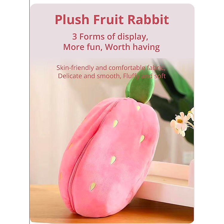 Thú nhồi bông thỏ dâu 35cm Chính hãng Giá tốt - Hình ảnh 5