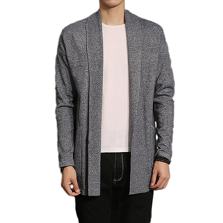 Áo cardigan len nam dáng dài