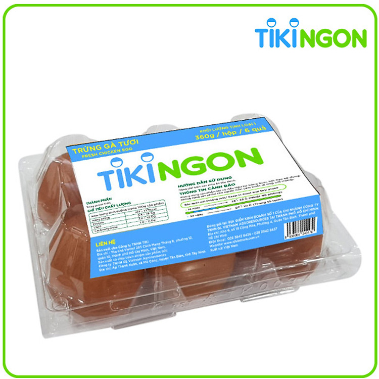 Trứng Gà TikiNgon Choice hộp 6