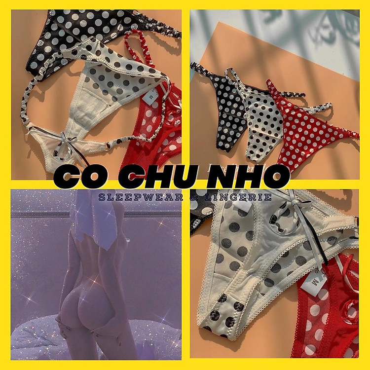 Chíp lụa phối ren sexy - Quần lót lọt khe nữ
