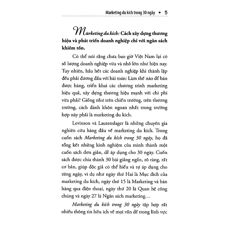 Marketing du kích trong 30 ngày - Ảnh 2
