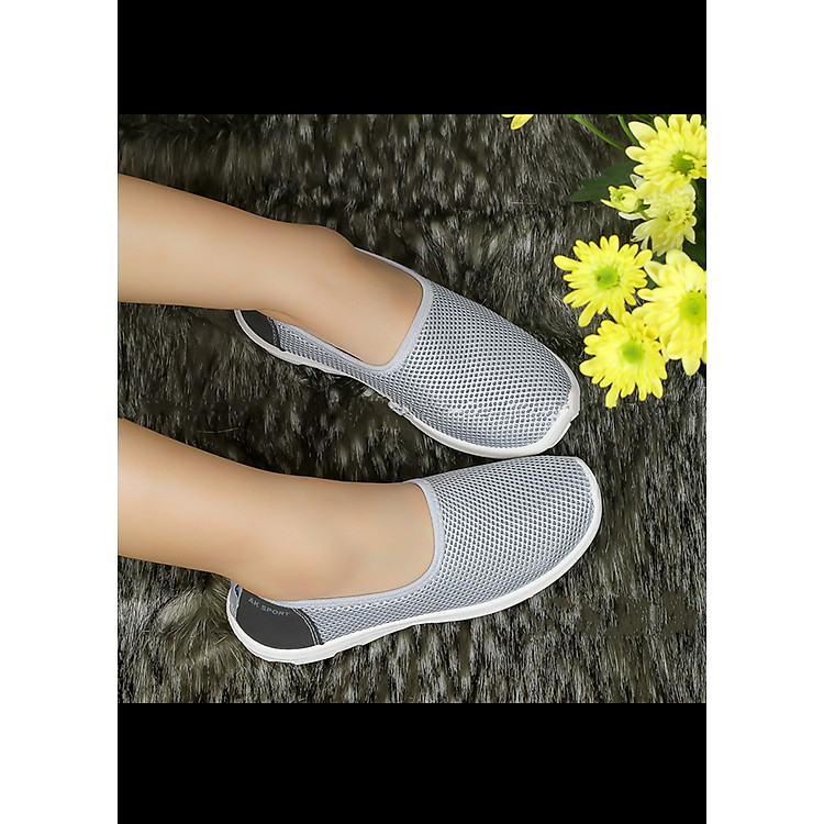 Giày Lười Nữ Anh Khoa A993-3, Chất liệu vải dệt dạng lưới mềm, đế cao su tự nhiên, mang thoáng mát ôm chân - Hàng Chính Hãng - sản xuất tại Việt Nam