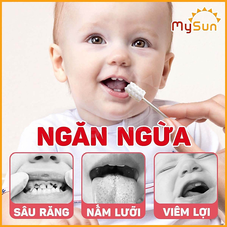 Gạc Rơ Lưỡi MySun 30 Que Cotton Chính hãng Giá tốt - Hình ảnh 3