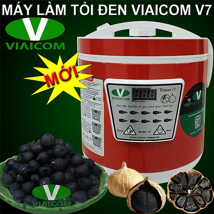 Máy làm tỏi đen VIAICOM V7 Đỏ - Công nghệ Nhật Bản - Hàng chính hãng
