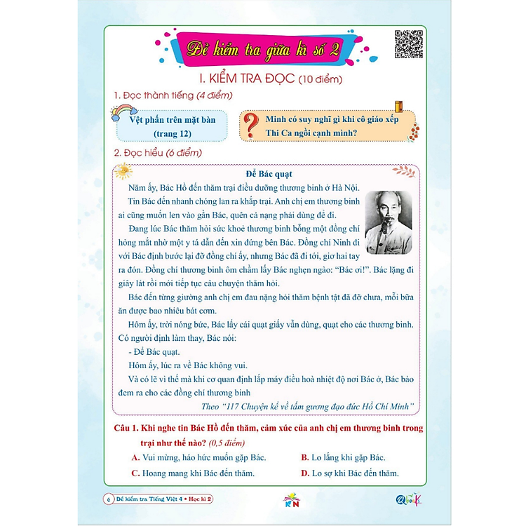 Đề Kiểm Tra Tiếng Việt Lớp 4 - Học Kì 2 - Kết Nối Tri Thức Với Cuộc Sống - Ảnh 2