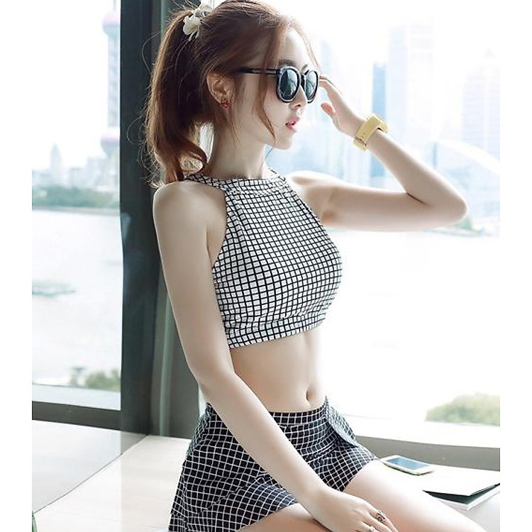 Đồ bơi 2 mảnh caro cực hot