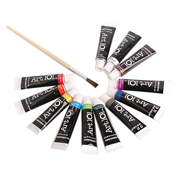 12 Tuýp Màu Vẽ Acrylic