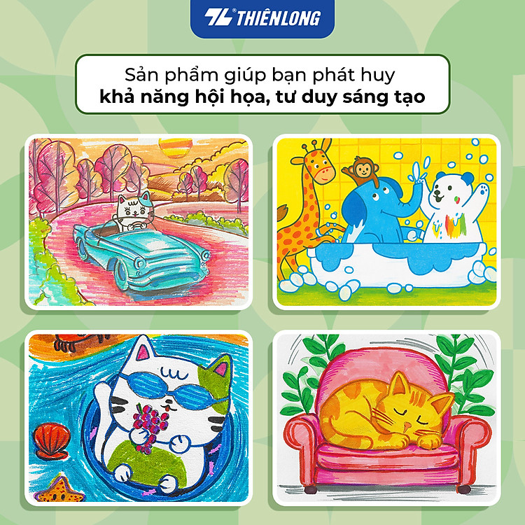 Bút lông Ultra Washable Fiber Pen Thiên Long Colokit UWM-C001 (12 màu) - Ảnh 3