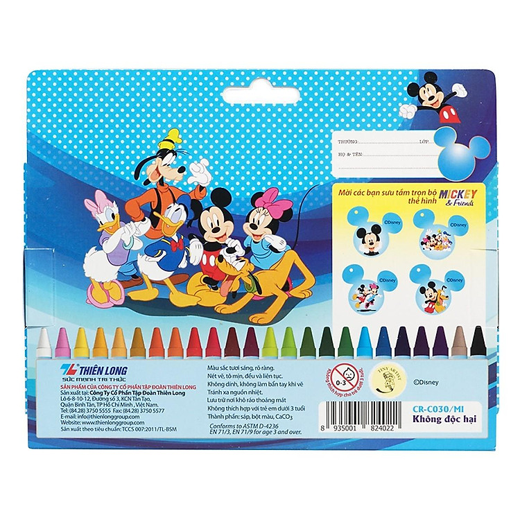 Bút Sáp Màu Thiên Long CR-C030/MI (24 màu) - Ảnh 3