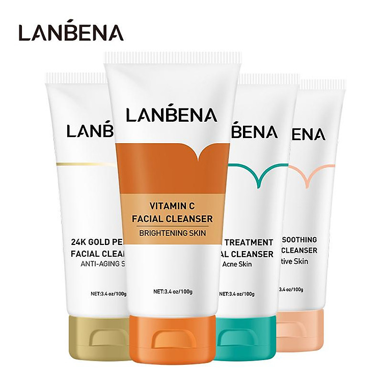 Sữa Rửa Mặt LANBENA 100g Giúp Dưỡng Ẩm Làm Sạch Sâu Kiềm Dầu Se Khít Lỗ Chân Lông Giảm Mụn Hiệu Quả