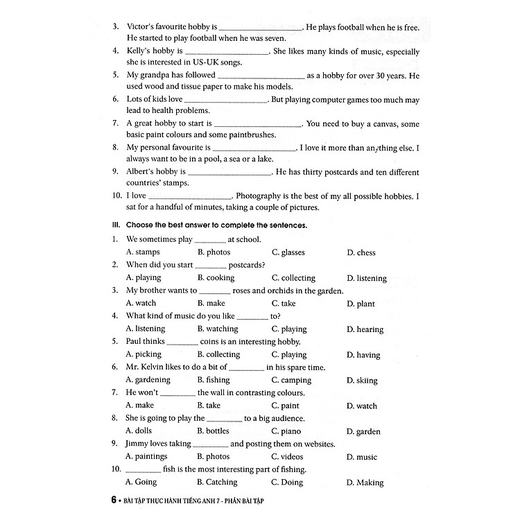 Bài Tập Thực Hành Tiếng Anh 7 - Ảnh 5