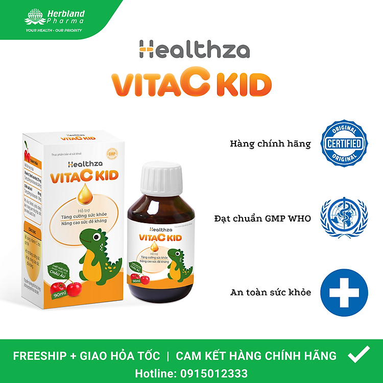 SIRO HEALTHZA VITAC KID BỔ SUNG VITAMIN C 1 LỌ X 90ML