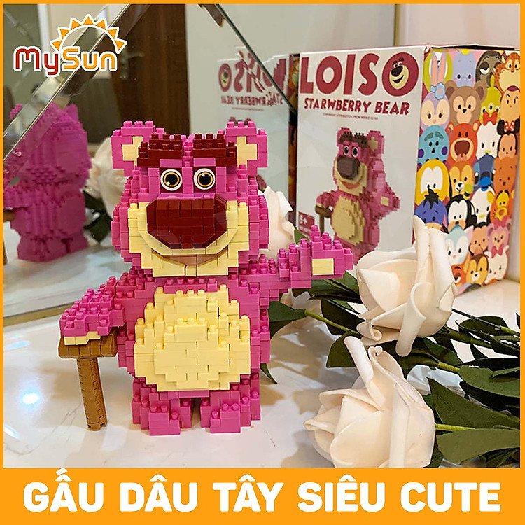 Mua Gấu dâu tây lắp ráp cho bé MySun Chính hãng Giá rẻ - Hình ảnh 5