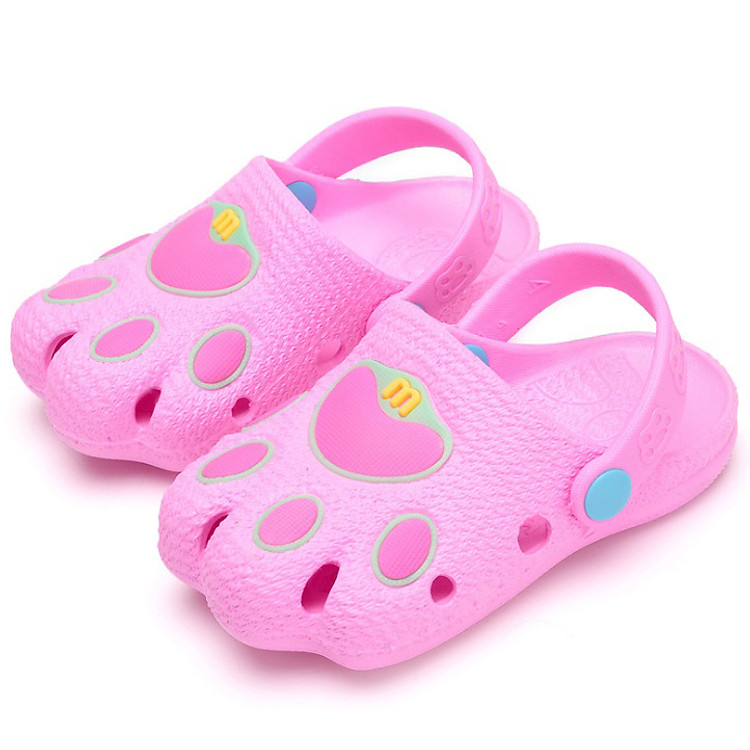 Dép Sục Cho Bé 1 - 4 Tuổi hình chân sư tử màu hống size 13