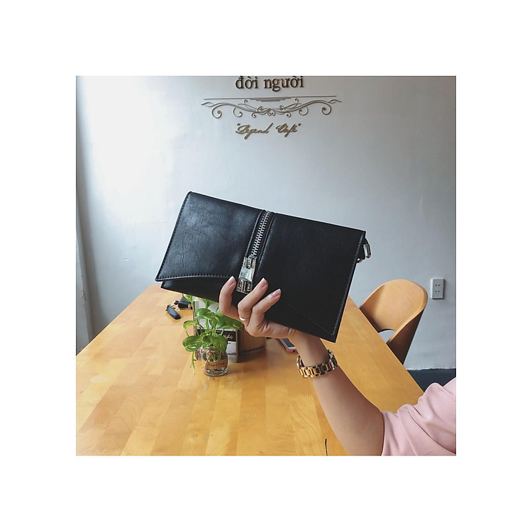 Túi phong thư cầm tay bản to, túi dự tiệc có khóa cài trang trí, đẹp, sang trọng (Nhiều màu để chọn)