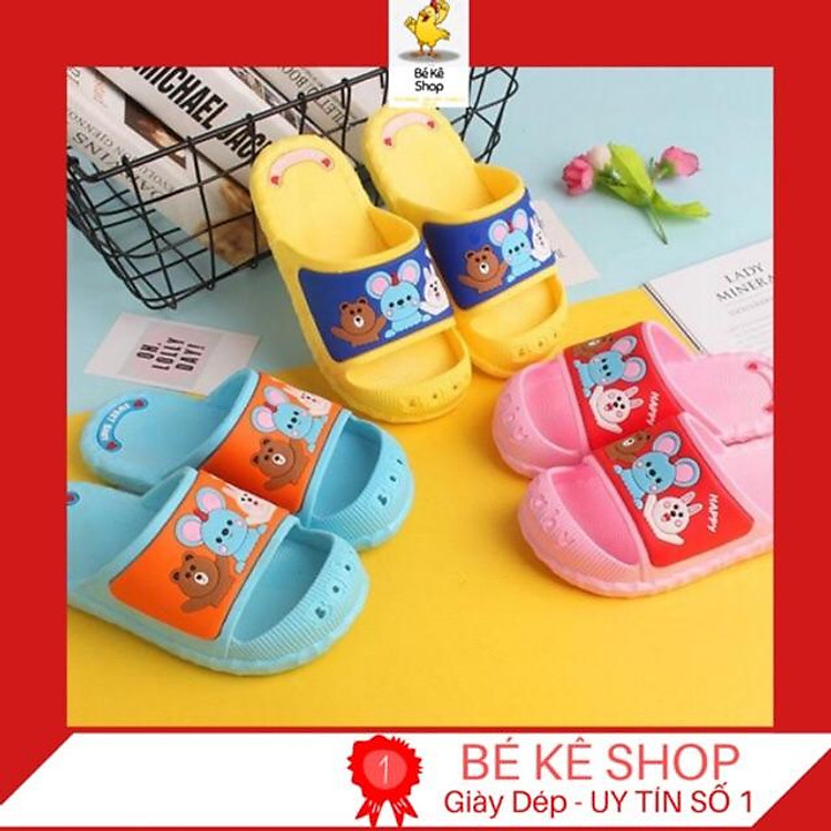 Dép lê, dép quai ngang siêu nhẹ cực mềm đế nhám cho bé trai bé gái hình thú vui nhộn GDB0009