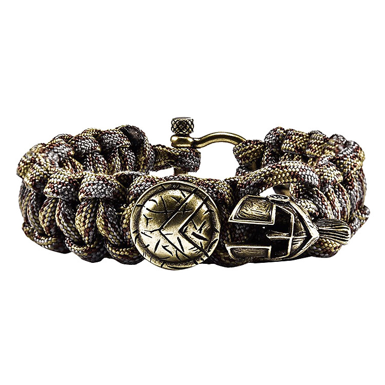 Vòng Tay Nam Cao Cấp SPARTA B0832 - Vòng Tay Cao Cấp Dây Paracord Kiểu Dáng Chiến Binh - Bronze