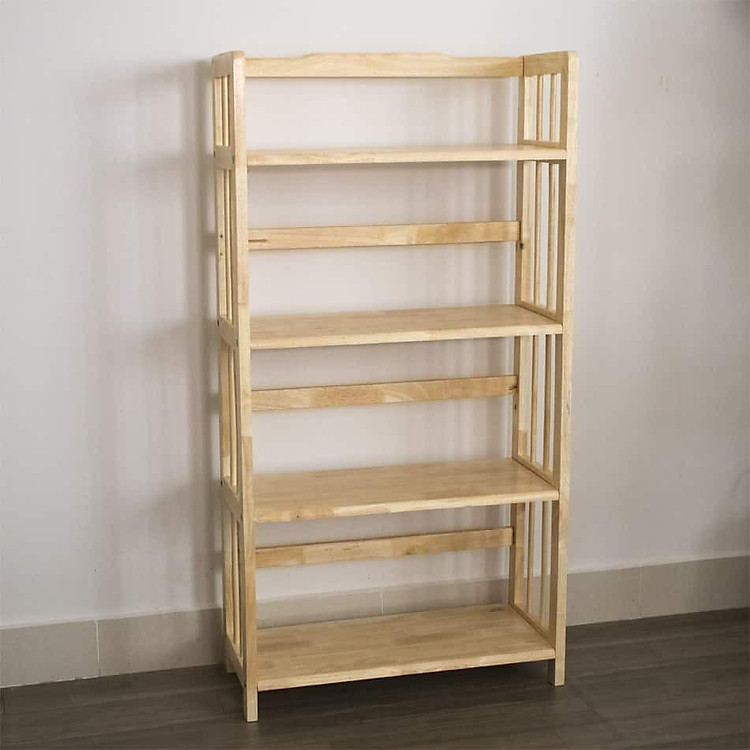 Kệ Sách Gỗ 4 Tầng 50cm-Gỗ Tự Nhiên Bền Đẹp