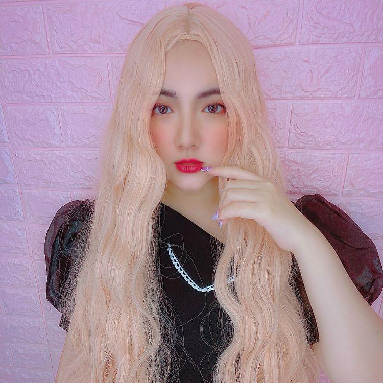 Tóc giả 2 mái xù sóng - Tặng lưới chùm tóc