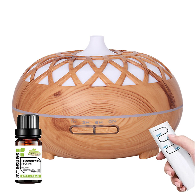 Máy khuếch tán tinh dầu SENSELAB RX500Pro + Tinh dầu Sả Chanh thiên nhiên SENSELAB 10ml. Máy xông tinh dầu xông phòng cao cấp