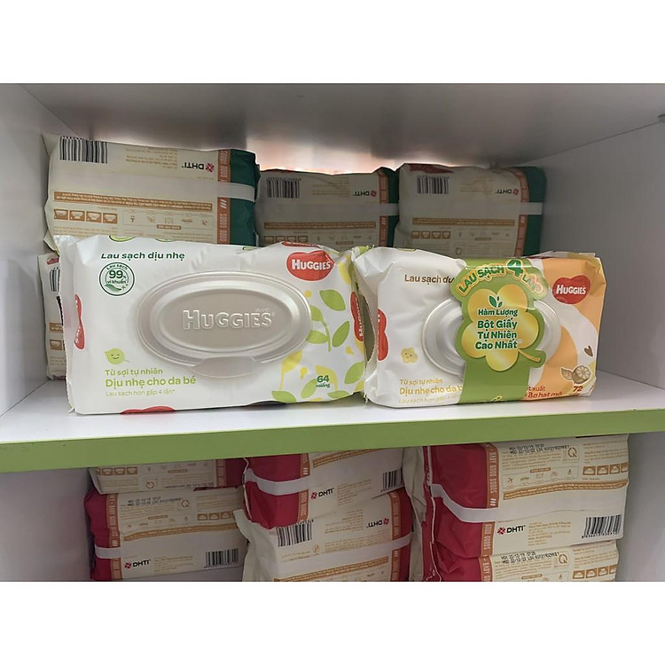 COMBO 3 GÓI Khăn ướt Huggies 72 miếng Giá rẻ - Hình ảnh 2