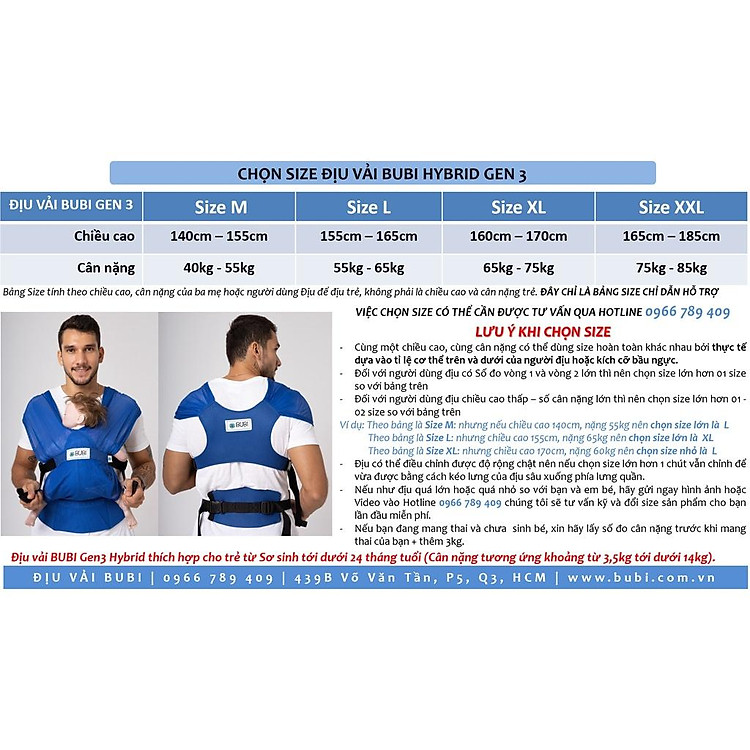 Mua Địu vải BUBI Gen 3 - Xanh thiên thanh Chính hãng Ưu đãi - Hình ảnh 5