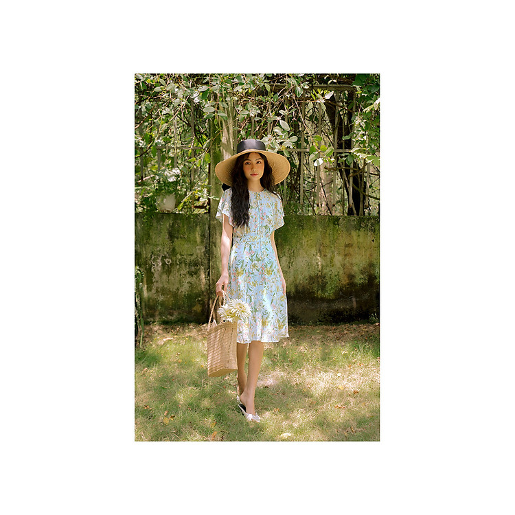 Đầm xanh hoa cánh tiên - Medora Dress