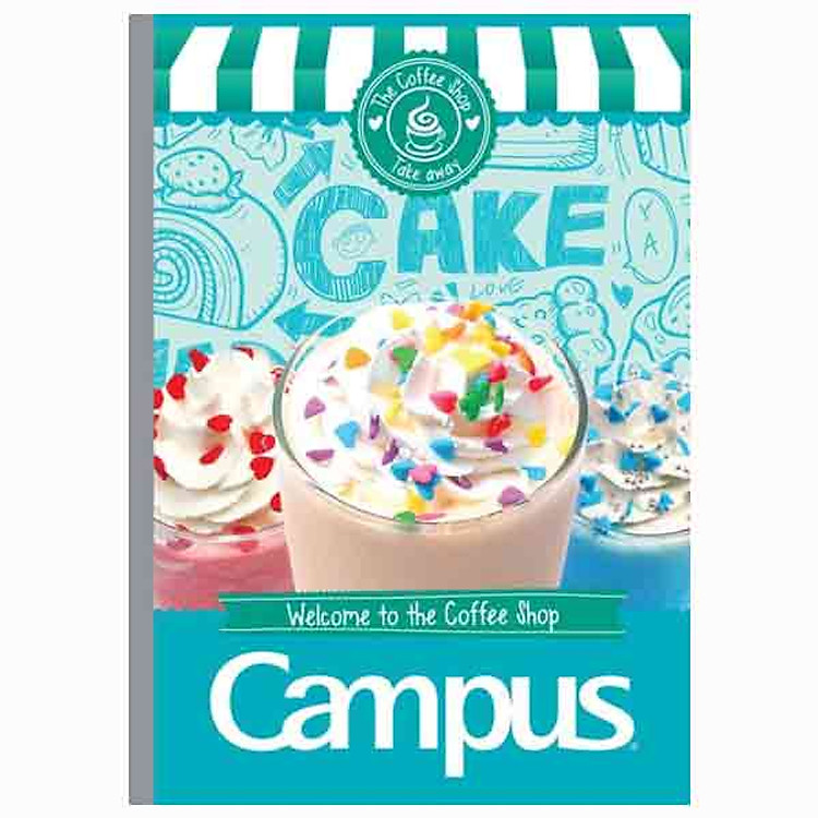 Bộ 2 Vở Kẻ Ngang Có Chấm Coffee Shop 120 Trang