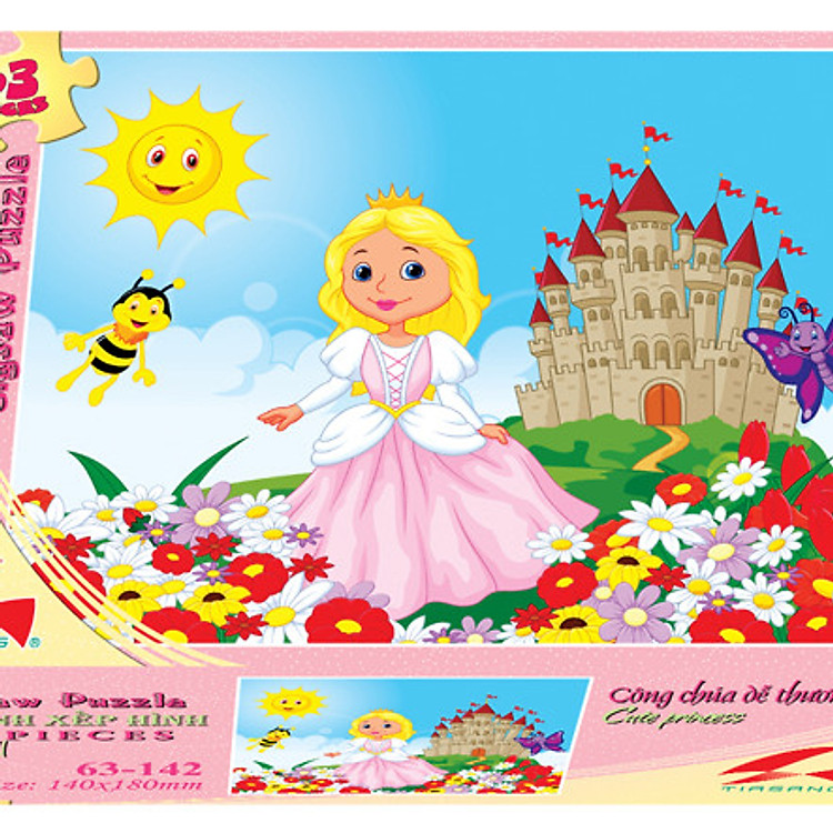 Tranh xếp hình Công chúa dễ thương Chính hãng Giá tốt - Hình ảnh 2