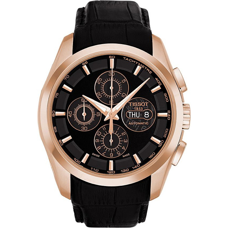 Đồng Hồ Nam Dây Da Tissot T035.614.36.051.00 (43mm) - Đen